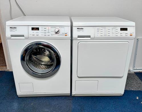 Setje Miele Wasmachine & Condens Droger nette staat !, Witgoed en Apparatuur, Was-droogcombinaties, Zo goed als nieuw, 6 tot 8 kg
