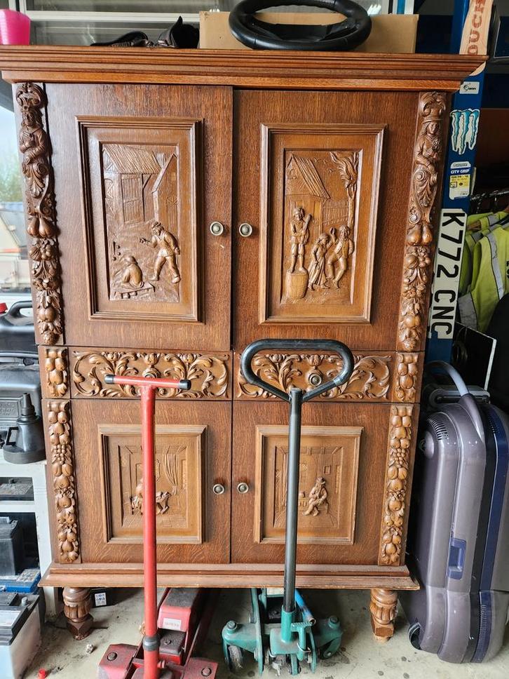Indonesische kast, jaren '60/'70, Antiek en Kunst, Antiek | Meubels | Kasten, Ophalen of Verzenden