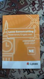 Lyceo samenvatting nederlands engels vwo, Ophalen of Verzenden, Zo goed als nieuw