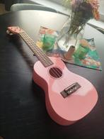 Roze Fazley ukelele met accessoires, Ophalen, Gebruikt, Overige typen, Met koffer