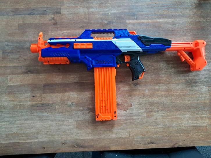 Nerf Geweren + Tack Pro Pistool, Kinderen en Baby's, Speelgoed | Overig, Gebruikt, Jongen of Meisje, Ophalen of Verzenden