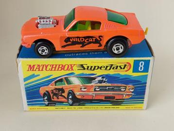 WILD CAT DRAGSTER MUSTANG MATCHBOX No8 UIT 1970 ONBESPEELD  beschikbaar voor biedingen