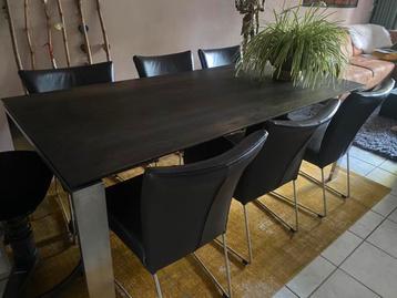 Eikenhouten eettafel 200x90 beschikbaar voor biedingen