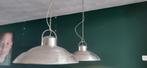 Industriële hanglampen met grote fitting (2 stuks), Gebruikt, Ophalen of Verzenden, Metaal, Minder dan 50 cm
