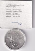50 Gulden 1995 FDC met Kaartje en doosje, Postzegels en Munten, Munten | Nederland, Verzenden, Koningin Beatrix, Zilver, Losse munt