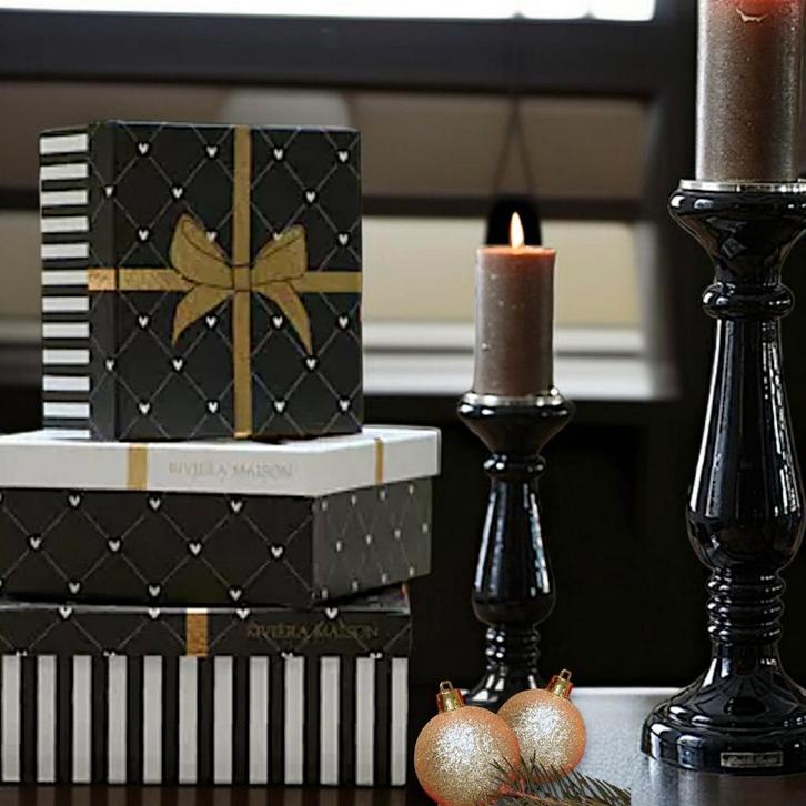 3 pcs rivièra maison box & 2pcs RM candleholders, Diversen, Kerst, Nieuw, Ophalen of Verzenden