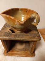 Antiek stoofje met keramiek kolenbakje, Antiek en Kunst, Antiek | Keramiek en Aardewerk, Ophalen of Verzenden