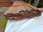 Restpartij 82 st hardhout latten 305x4 cm bezorgen mogelijk, Ophalen, Planken, Nieuw, Hardhout
