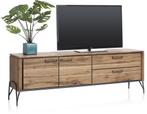 Nieuw TV-dressoir, eiken choco brown, 165x45x63 cm Calente, Ophalen, Retro, industrieel, 150 tot 200 cm, Nieuw