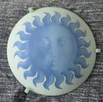 Plafondlamp met blauwe zon. Op te halen in Oss, Ophalen of Verzenden, Zo goed als nieuw, Glas