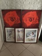 5 schilderijen, Ophalen of Verzenden, 50 tot 75 cm, Schilderij, 50 tot 75 cm