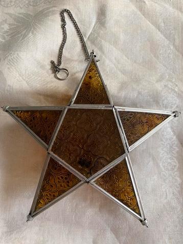 Raamhanger glas in lood ster (gereserveerd) beschikbaar voor biedingen