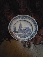 Delfts Blauw Bord met Kerk, Antiek en Kunst, Ophalen of Verzenden