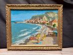 Vintage Strandgezicht (((((ZOLDERVONDST)))) Cefalu, Sicilië, Ophalen of Verzenden