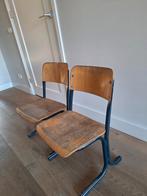 Vintage schoolstoel kinderen, Ophalen, Gebruikt, Hout, Twee