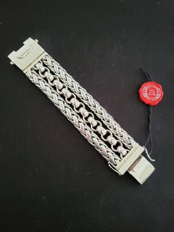Massief zilveren armband Band of Angels 369 gram NIEUW 20 cm beschikbaar voor biedingen