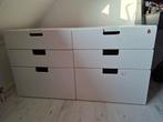 Twee Ikea witte Stuva ladekasten, Ophalen, Gebruikt, 100 tot 150 cm, 5 laden of meer