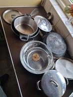 Diverse pannen, Huis en Inrichting, Keuken | Potten en Pannen, Ophalen of Verzenden, Gebruikt, Rvs, Pannenset