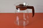 Grote retro vintage glazen jaren 70 koffiepot / theepot, Overige typen, Ophalen of Verzenden, Effen, Glas