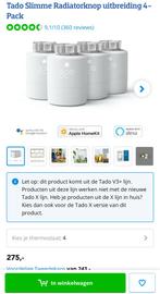 Tado Slimme Radiatorknop uitbreiding 4-pack, Doe-het-zelf en Verbouw, Verwarming en Radiatoren, Ophalen of Verzenden, Nieuw, Thermostaat