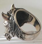 Zilveren paarden ring, Nieuw, Ophalen of Verzenden, Dame of Heer, Zilver