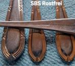 SBS Rostfrei Edelstahl Germany bestek relief kruisband goude, Antiek en Kunst, Ophalen of Verzenden