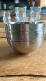 Set van 4 rvs kommen kommentjes, Huis en Inrichting, Keuken | Servies, Ophalen, Zo goed als nieuw