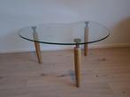 Vintage Italiaanse glazen salontafel /koffietafel, Huis en Inrichting, Tafels | Salontafels, Ophalen, 100 tot 150 cm, 50 tot 100 cm