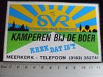 sticker kamperen bij de boer svr logo meerkerk, Verzamelen, Stickers, Verzenden, Zo goed als nieuw, Bedrijf of Vereniging