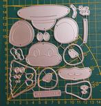 Snijmal muisje met zomer hoedje, Hobby en Vrije tijd, Scrapbooking, Ophalen of Verzenden, Nieuw, Frame of Mal