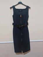 Elisabetta Franchi jurk met leren riem 36, Kleding | Dames, Zwart, Ophalen of Verzenden, Zo goed als nieuw, Maat 36 (S)