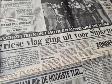Telegraaf 1985 - Elfstedentocht Evert van Benthem beschikbaar voor biedingen