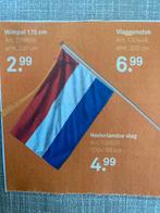 Vlaggenstok, NL-vlag en oranje wimpel, Diversen, Nieuw, Ophalen
