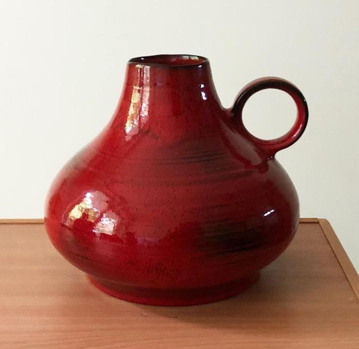 Vintage Steuler W. Germany grote bolle vaas van keramiek. , Antiek en Kunst, Antiek | Vazen, Verzenden