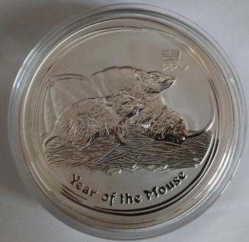 kilo munt zilver lunar 2 jaar van de muis 2008 beschikbaar voor biedingen