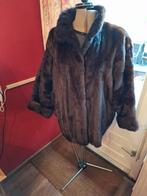 Mink nerts bontjas m40,42,44 aangeknipte mouwen, Kleding | Dames, Jassen | Winter, Bruin, Maat 42/44 (L), Ophalen of Verzenden