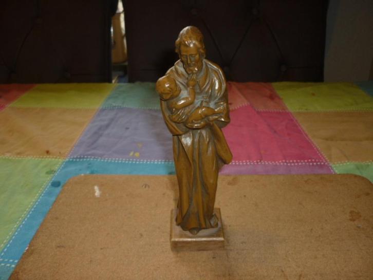 Mooie Sint - Jozef met kindje Jezus in de armen goede staat, Antiek en Kunst, Antiek | Religie, Ophalen of Verzenden