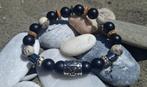 Nieuwe 10mm herenarmband van Onyx & Hematiet, Overige materialen, Met edelsteen, Zwart, Nieuw