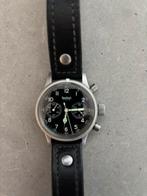 Hanhart flieger chonograf 1939 replica  ( bj ca 2000), Sieraden, Tassen en Uiterlijk, Horloges | Heren, Overige merken, Leer, Staal