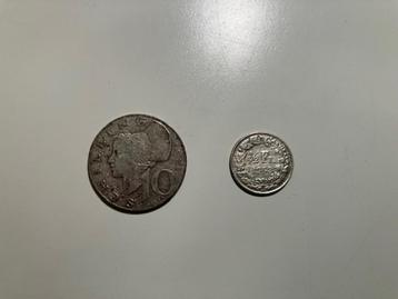 Zwitserland, 1/2 franc 1963 en Oostenrijk, 10 schilling 1958 beschikbaar voor biedingen