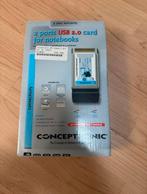 Conceptronic USB 2.0 PC Card voor Notebooks, Computers en Software, Ophalen of Verzenden, Nieuw, Extern
