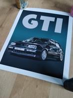Canvas poster golf GTI, Minder dan 50 cm, Nieuw, Ophalen of Verzenden, Foto of Poster