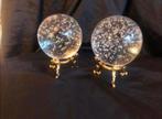2 identieke Press-paper glazen bubbels bol, Ophalen, Zo goed als nieuw