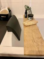 Luxe eiken badplank + comfortabel zwart badkussen, Ophalen, Zo goed als nieuw, Zwart