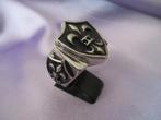 Fleur de Lys ring, Ø 21 mm, 20 of groter, Heer, Nieuw, Zilver