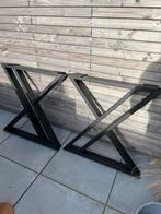 Stalen X Poot - Eigen Ontwerp, Zwart Gepoedercoat, Ophalen, Tafelpoot, 50 tot 100 cm, Zo goed als nieuw