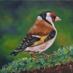 schilderij puttertje 236 - origineel cadeau olieverf vogel, Ophalen of Verzenden
