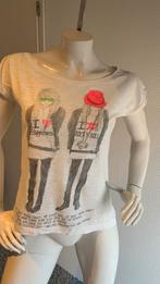Happiness shirt met leuke opdruk maat s, Happiness, Verzenden, ., Wit