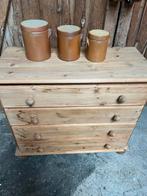 Grens Houten Ladenkast, Huis en Inrichting, Kasten | Dressoirs, Ophalen, Gebruikt, 50 tot 100 cm, Met lade(s)