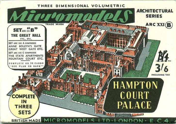 Bouwplaat Micromodels Hampton Court deel B, Hobby en Vrije tijd, Modelbouw | Figuren en Diorama's, Nieuw, Diorama, 1:50 of kleiner